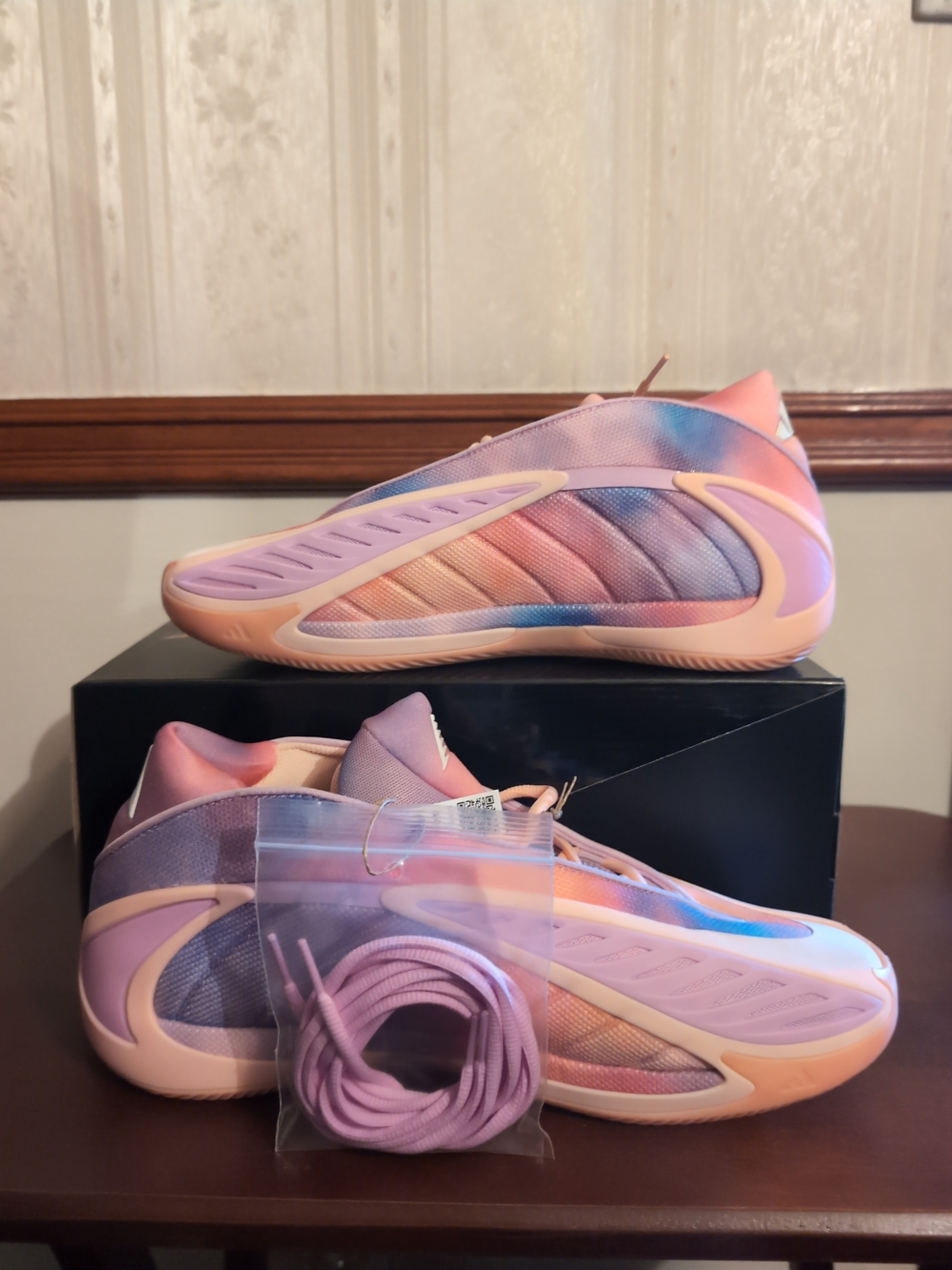 Adidas AE2 Basketball Shoes Unisex Pink Purple KJ1887 Men's Size 12